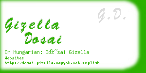 gizella dosai business card